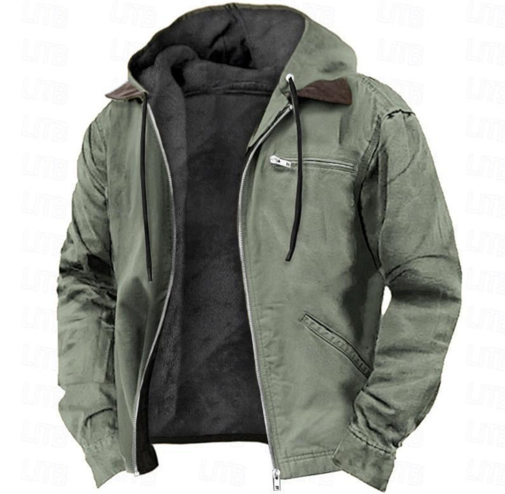 Winter hooded jacket casual outwear men's clothing