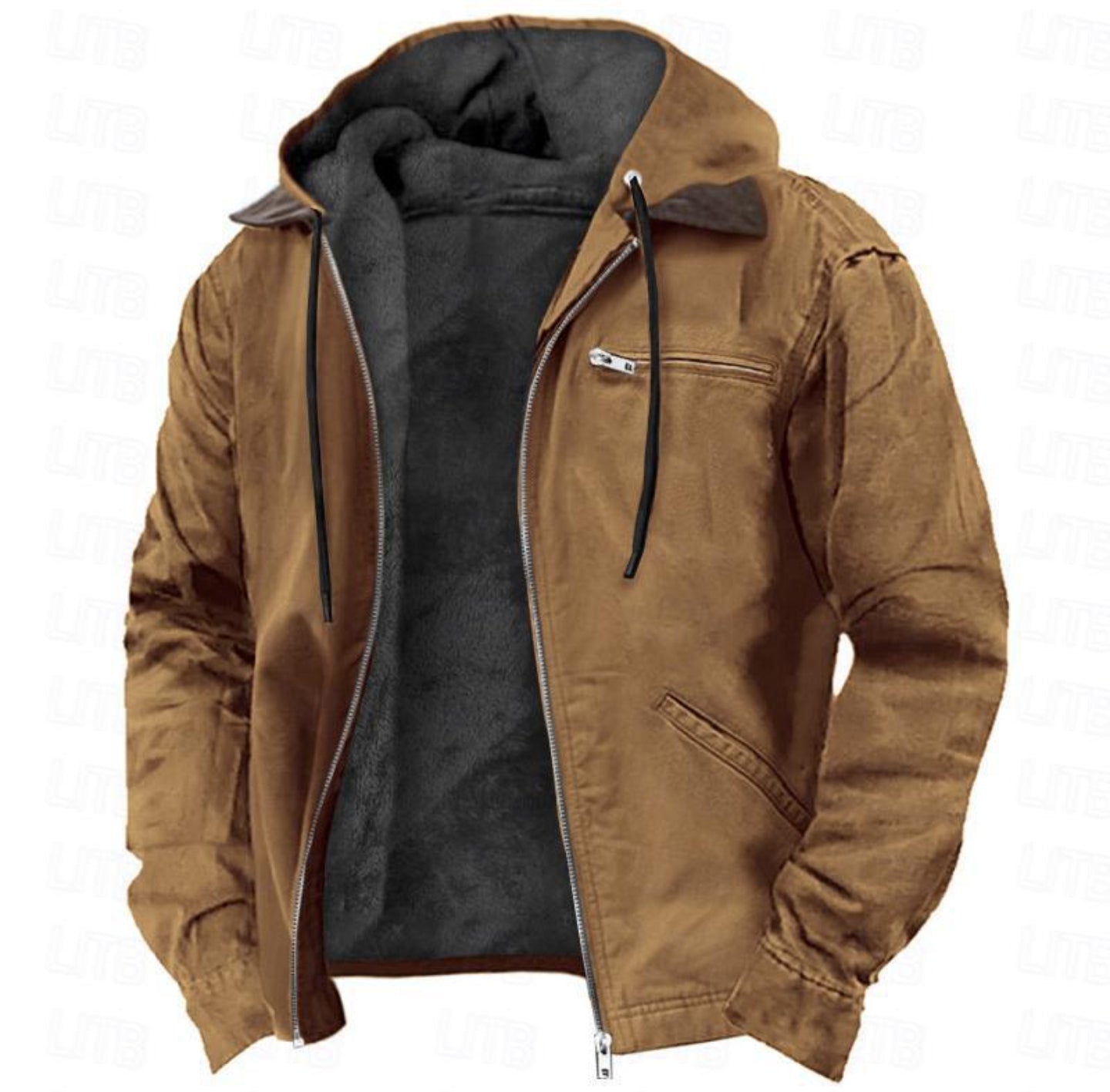 Winter hooded jacket casual outwear men's clothing